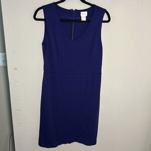 Persifor Elegant Blue Sleeveless wrap style Dress